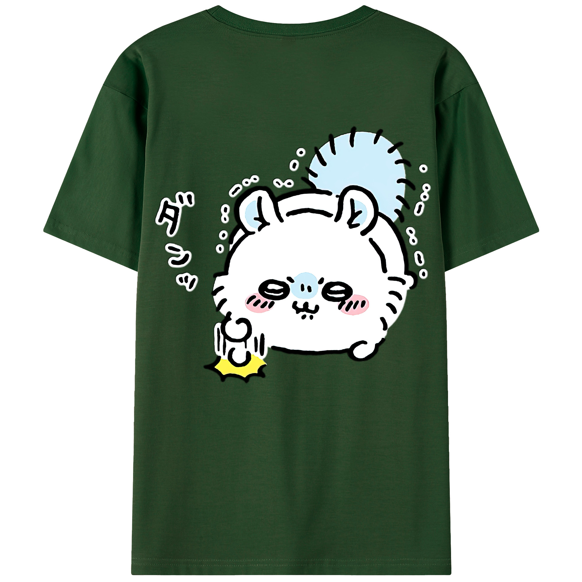 （画像用） ちいかわ モモンガ Chii-kawa Momonga 綿100％半袖Tシャツ（背面プリント）